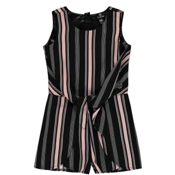 Firetrap Frill Playsuit Junior Girls - Black Stripe