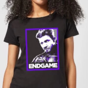 Avengers Endgame Hawkeye Poster Womens T-Shirt - Black - XXL