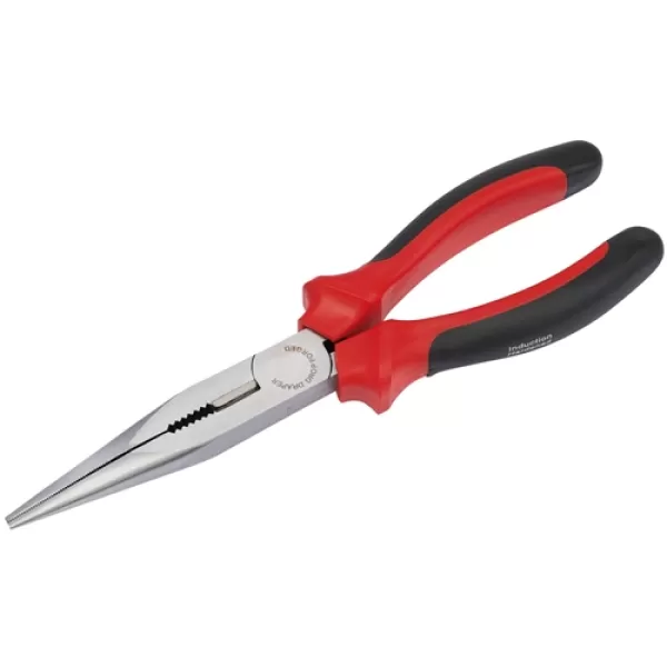 Draper 200mm Heavy Duty Long Nose Pliers with Soft Grip Handles