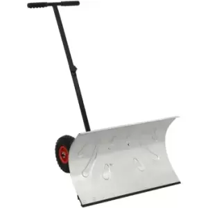 Vidaxl - Manual Snow Shovel with Wheels Silver