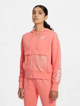 Nike Air Nsw Air Fz Hoody, Light Pink, Size 2XL, Women