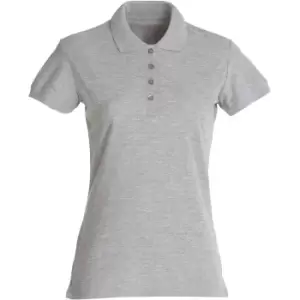 Clique Womens/Ladies Melange Polo Shirt (L) (Grey)