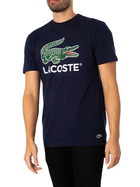 Lacoste Logo Graphic T-Shirt Blue Marine M