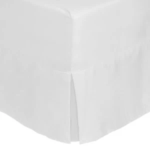 Catherine Lansfield White Non-Iron Plain Dye Pleated Fitted Valance Sheet - King