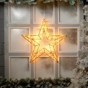 Festive 56cm Twinkling Dewdrop Star Christmas Decoration 960 Warm White LEDs