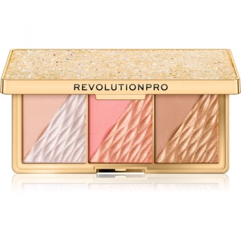 Revolution Pro Crystal Luxe Dimention Palette Peach Royale