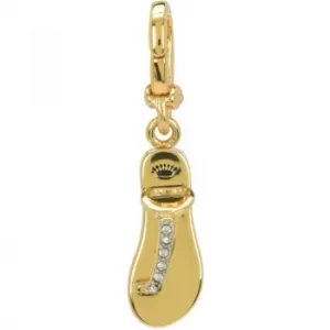 Ladies Juicy Couture PVD Gold plated Little Luxuries Pave Sandal Charm