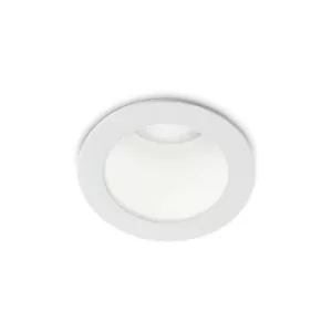 Ideal Lux Round Recessed Downlight White, 3000K, 8W