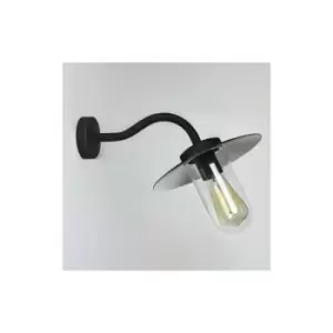 Astro Dafni - 1 Light Outdoor Fisherman Dome Wall Light Black IP44, E27