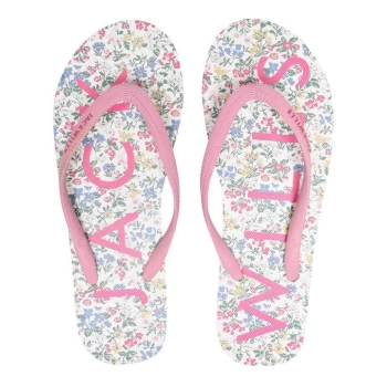 Jack Wills Flip Flops - White Floral