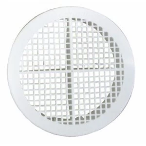 Stadium 76mm Round Roof Soffit Vent - White