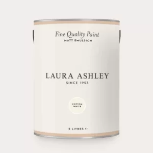 Laura Ashley Matt Emulsion Paint Cotton White 5L