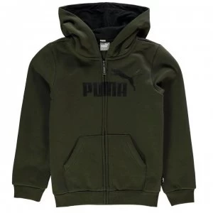 Puma No 1 Logo Zip Hoodie Junior Boys - Forest Night