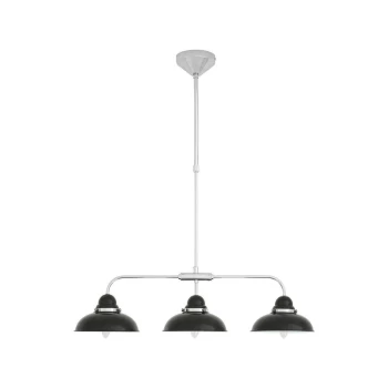 Interiors by PH Jasper Three Shade Pendant Light, black