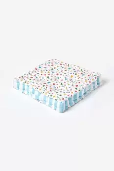 Cotton Multi Coloured Stars Floor Cushion