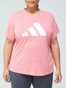 adidas Plus Winners 2.0 T-Shirt - Pink, Size 3X, Women