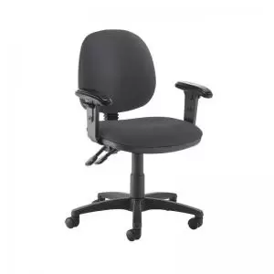 Jota medium back PCB operators chair with adjustable arms - Blizzard