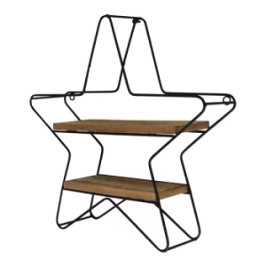 Star Shaped Small Wall Hanging Shelving Unit