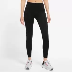 Nike Dri-FIT Go Womens Firm-Support Mid-Rise 7/8 Leggings with Pockets - Black