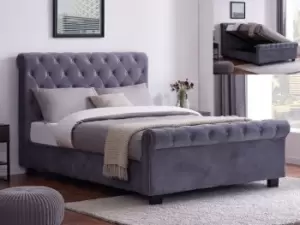 Flintshire Whitford 5ft King Size Grey Upholstered Fabric Ottoman Bed Frame