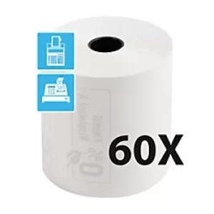 Exacompta Receipt Rolls 1Ply Thermal, 55g, 57x60, 6 boxes of 10 Rolls