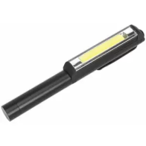 Loops - Magnetic Aluminium Penlight Torch - 3W cob LED - 3 x aaa Battery Powered