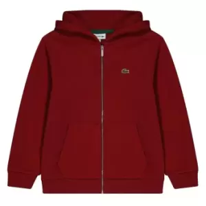 Lacoste Junior Boys Basic Zip Hoodie - Red