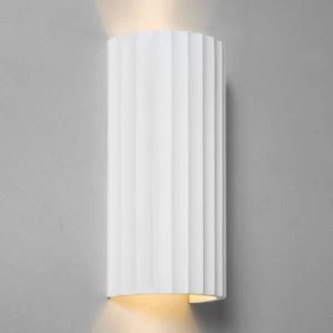 2 Light Indoor Plaster Large Wall Light White, GU10