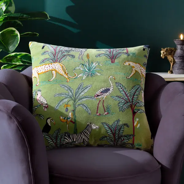 Wilds Cushion Palm Leaf, Palm Leaf / 55 x 55cm / Polyester Filled