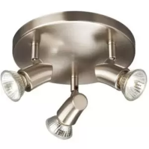 Philips Kinja 3x GU10 Ceiling Round Plate Spot Light Nickel - 915001985202