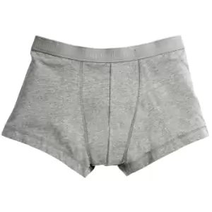 Fruit Of The Loom Mens Classic Shorty Cotton Rich Boxer Shorts (Pack Of 2) (XL) (Light Grey Marl)