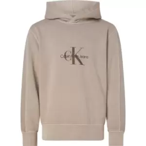 Calvin Klein Jeans Monologo Mineral Dye Hoodie - Beige