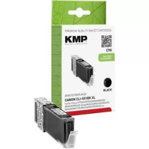 KMP Ink replaced Canon CLI-551BK, CLI-551BK XL Compatible Photo Black C90 1520,0001