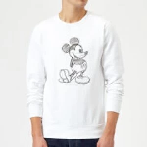 Disney Mickey Mouse Sketch Sweatshirt - White