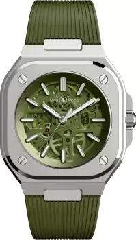 Bell & Ross Watch BR 05 Skeleton Green Rubber Limited Edition