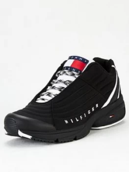 Tommy Hilfiger Mix Runner Trainers - Black, Size 11, Men