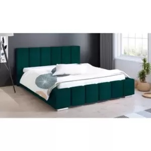 Lemela Bed Double Plush Velvet Green