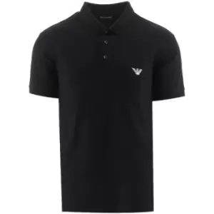 Emporio Armani Loungewear Black Short Sleeve Polo Shirt