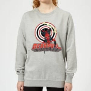 Marvel Deadpool Upside Down Womens Sweatshirt - Grey - XS