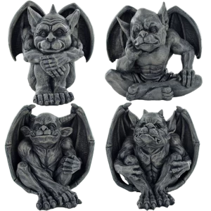 Gargoyle Set of 4 Figures H12.8cm