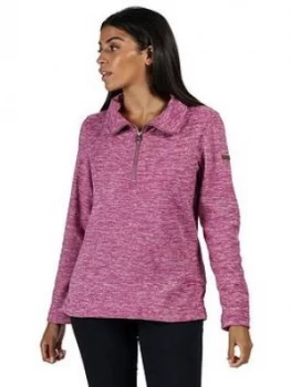 Regatta Fidelia Quarter Zip Marl Fleece - Violet, Violet, Size 10, Women