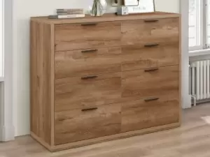 Birlea Stockwell Rustic Oak Merchant Chest of Drawers Flat Packed