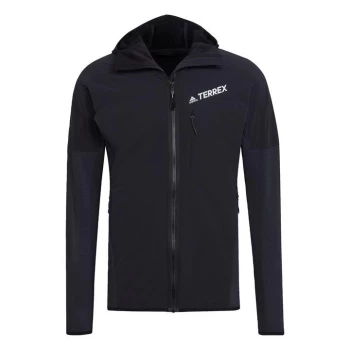 adidas Techrock Flooce Wind Hooded Jacket Womens - Black