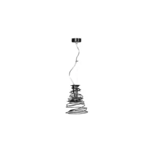 Twist Black Wire Frame Pendant Ceiling Light 1x E27