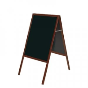 Bi-Silque Bi-Office A Frame Chalk Board Cherry Frame 600x1200mm DKT30404052