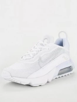 Nike Air Max 2090 Childrens Trainer, White/Grey, Size 10