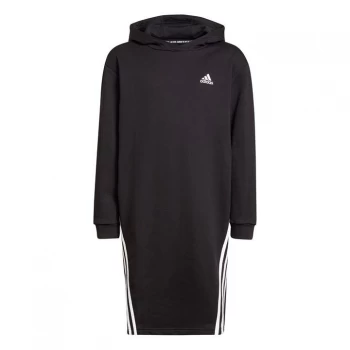 adidas Future Icons 3 Stripes Hooded Dress - Black/White