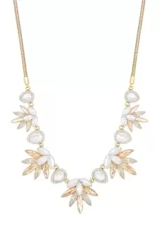 Gold Crystal Golden Shadow Short Necklace