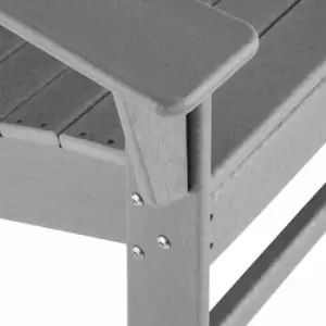 Tectake Garden Chair With Footrest And Weatherproof Side Table Grey