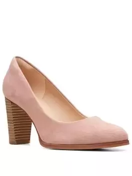 Clarks Kaylin Cara 2 Shoes - Rose Suede, Rose, Size 7, Women
